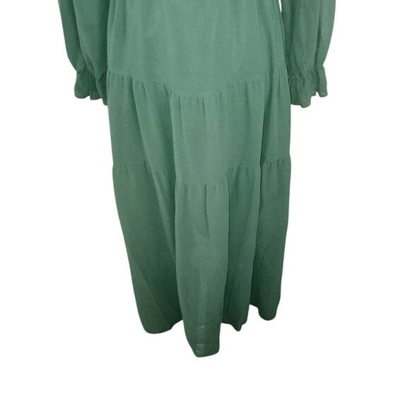 AMAZON GREEN V-NECK MAXI DRESS SZ.S NWOT - Picture 4 of 8